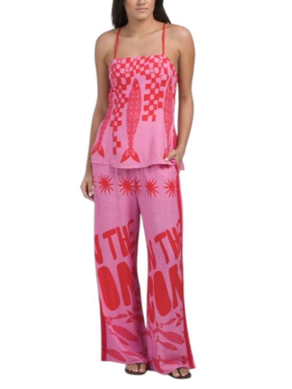 NWT Paper Heart Sardine linen two piece set L
